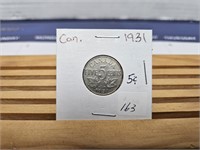 1 1931 5 CENT COIN