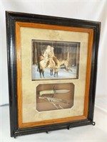 Framed Art with Knife, Feather