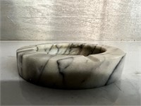 Heavy marble stone vintage ashtray