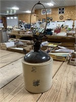 Two Gallon Western Stoneware Jug Lamp