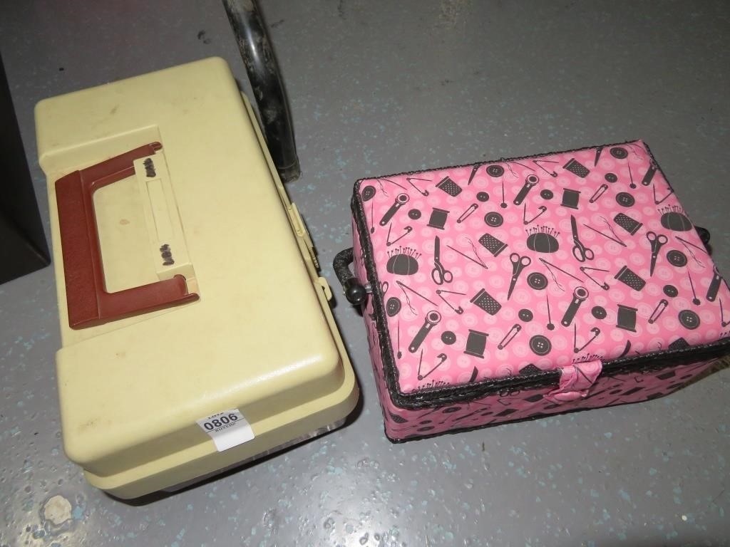2 sewing boxes