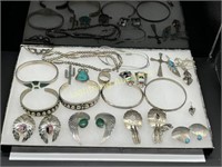 ASSORTMENT OF STERLING SILVER JEWELRY