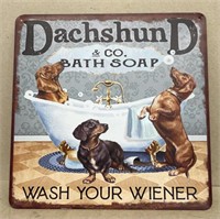 Dachshund and Company bath soap sign