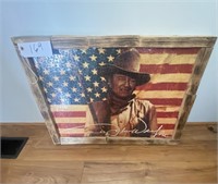 John Wayne puzzle framed picture