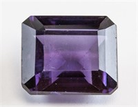 10.75ct Emerald Cut Purple Sapphire GGL