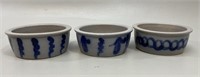 Set of 3 Pottery Bowls VTG