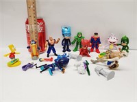 Vintage Toy Lot Super Heroes and Bart