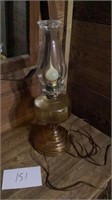 Electrified Oil Lamp May Need New Bulb 18.5 in