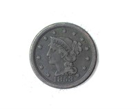 1853 Cent Fine+