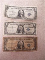 3 Silver Certificates 2 1935F & 1957