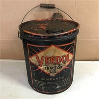 Vintage Veedol 5 Gallon Oil Can