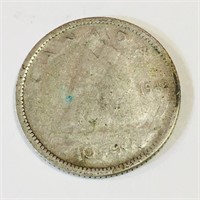 Silver 1942 Canada 10 Cent Coin