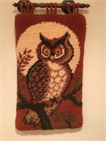 Handmade Wool Tapestry Owl