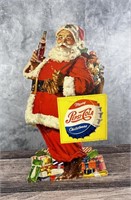 Pepsi Cola Soda Christmas Santa Claus Sign