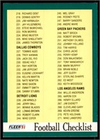 Checklist Checklist 110-217 Fleer 1991