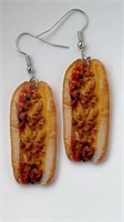 New chili cheese dog earrings double sided 2.25