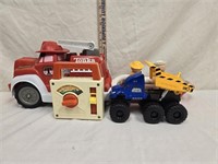 Tonka Fire Truck, Fisher Price Radio, Dumb Truck