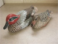 Two Painted Wood Ducks See Info