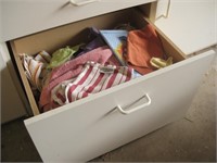 Drawer Of Shop Towels & Rags Shown In Garage