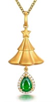 18Kt Gold Emerald Pendant