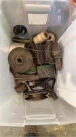 Tub lot of shoe repair accessories including