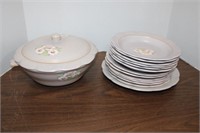 Covered Serving Bowl,Platter,Plates,Bowl 14pcs