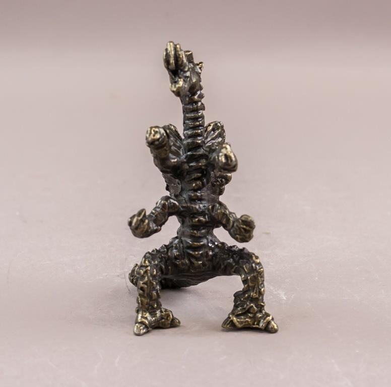 Vintage Brass Carved Dragon Figurine