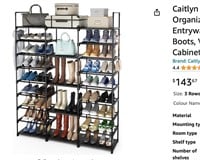Caitlyn 9 Tiers Shoe Rack Storage Organizer Shoe