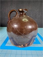 Antique brown stoneware jug