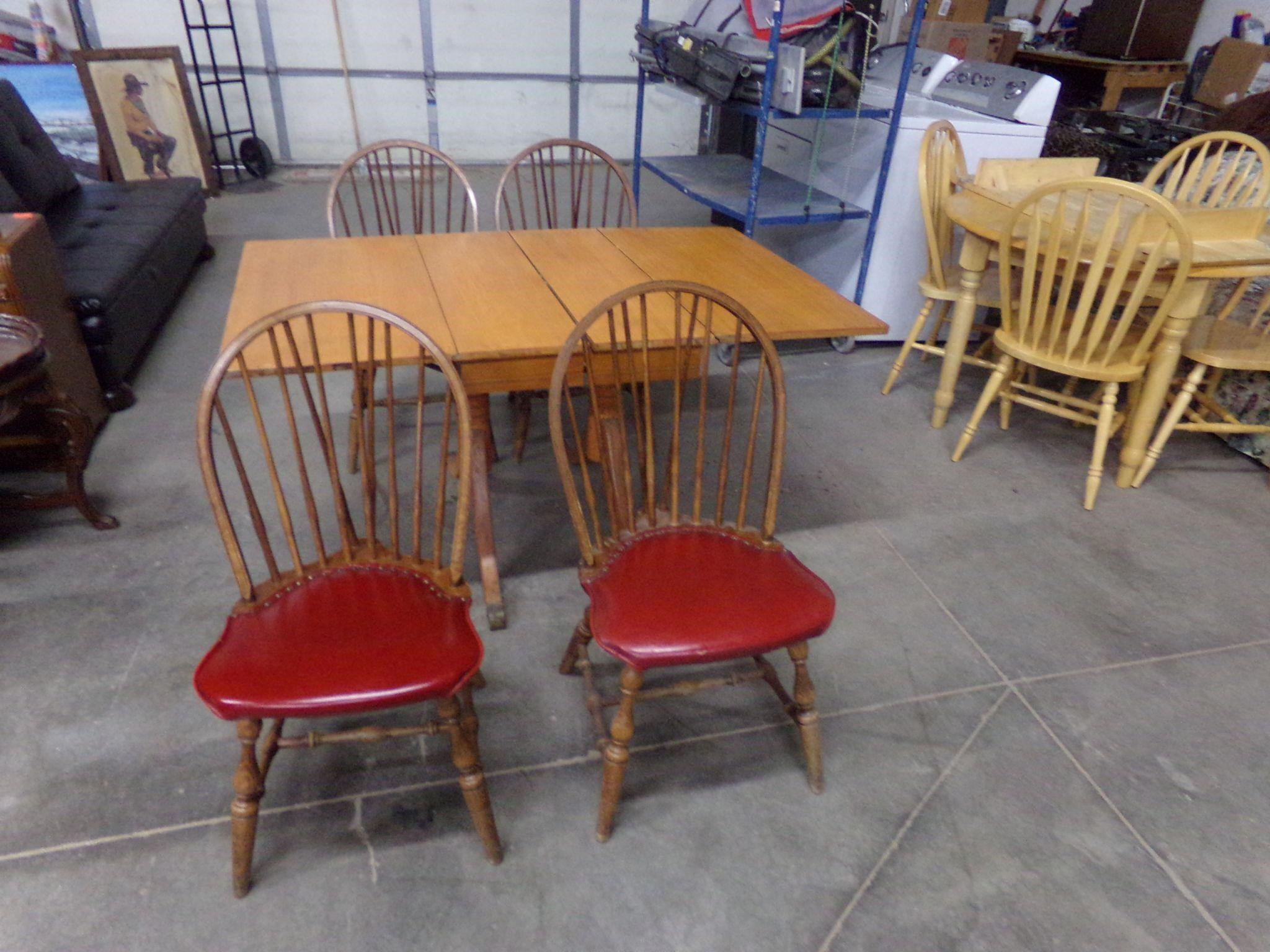 Duncan Fife drop leaf and 4 chairs