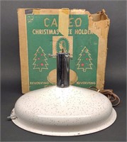 Vintage Musical Revolving Christmas Tree Holder