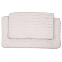 $33  2-Piece Ivory Memory Foam Bath Mat Set
