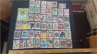 47 old Topps NFL football cards most 1970s