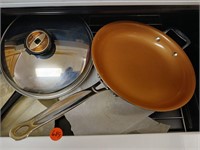 Skillets, red copper