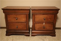 2 BORDEUX 3 DRAWER NIGHTSTANDS - 15" D x 25" L x