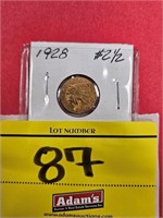 1928 INDIAN HEAD 2 1/2 DOLLAR GOLD PIECE