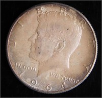 1964 Kennedy Half-Dollar Silver Coin