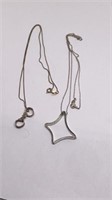 (2) sterling necklaces stamped 925, 5.6 g