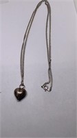 Sterling heart pendant necklace stamped 925 Italy
