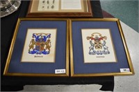 Pair of Coat of Arms Pictures