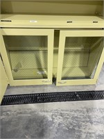 Metal cabinet w/glass doors 48w x 13d x 30t