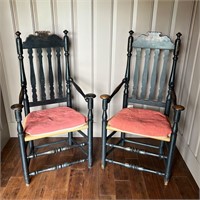 Pair of Stephen D. Van Ormer Signed Chairs