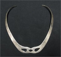 Vintage Pierced Metal Open Ended Necklace