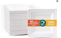 ECO SOUL Pearl White 10 Inch Square [1000-Pack]