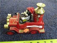 MICKEY MOUSE SPRING POWERED FIRE TRUCK