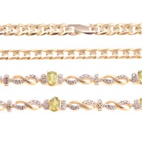 An Assortment of Lady's Link Bracelets