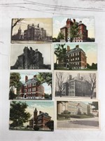 Lot of eight ST. THOMAS School postcards.