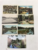 A lot of seven Waterworks Park related postcards.