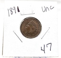 1891 Cent Unc.