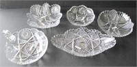 (5) Beautiful Small Cut Glass Pieces